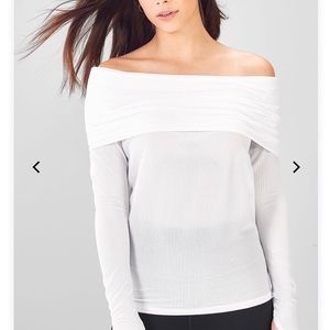 NWOT Fabletics Annabelle Sports Long Sleeve- White